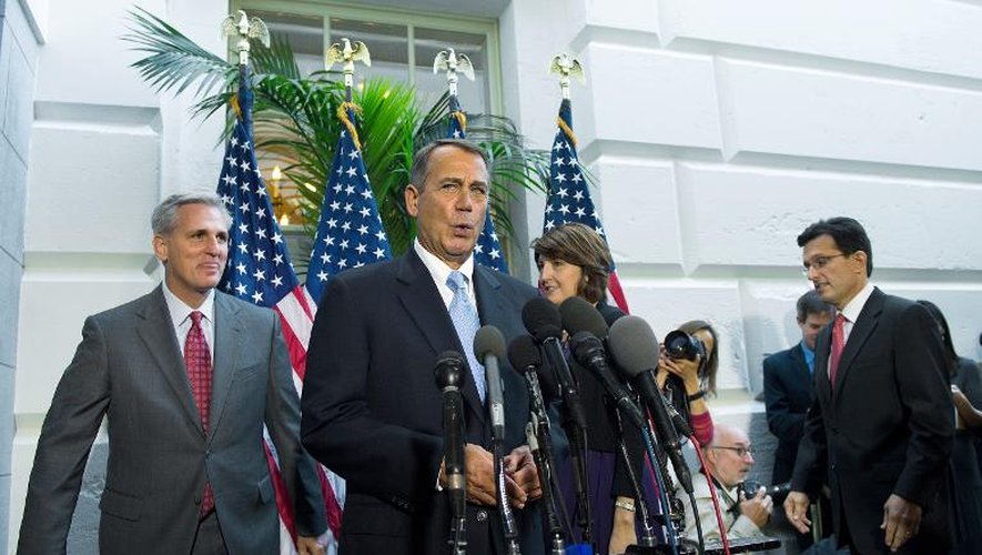 Le président de la Chambre, John Boehner, donne une conférence de presse à Washington, le 15 octobre 2013