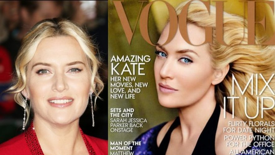 Kate Winslet ultra retouchée en couverture de Vogue 