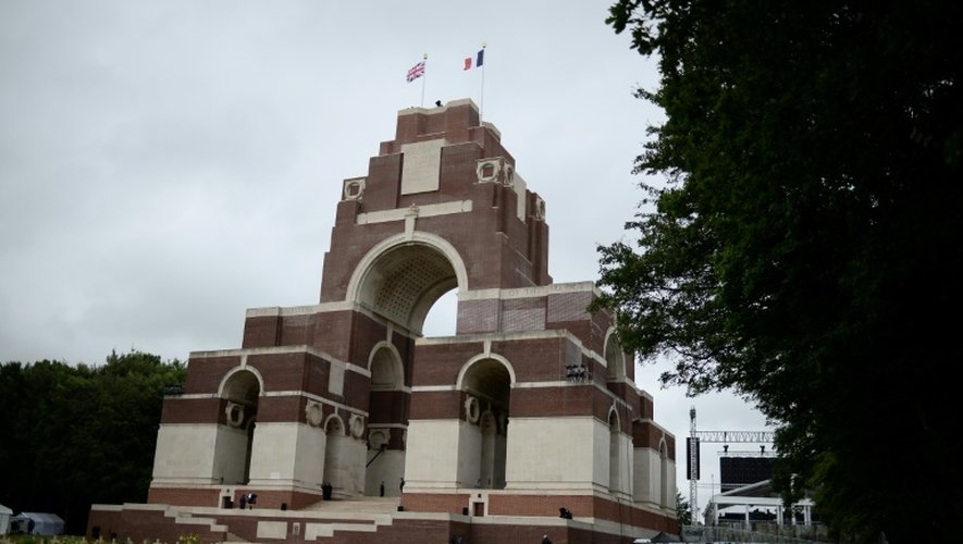 Le mémorial de Thiepval, le 1er juillet 2016 jour des célébrations du centenaire de la bataille de la Somme