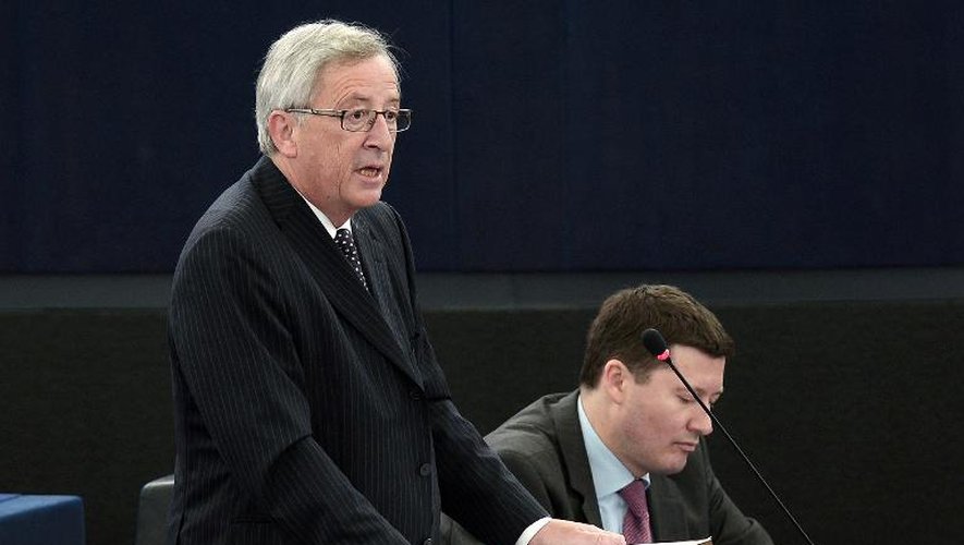 Le chrétien-démocrate luxembourgeois Jean-Claude Juncker intervient le 15 juillet 2014 devant le parlement européen à Strasbourg