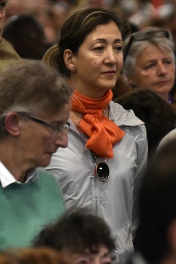 L'ex-otage franco-colombienne Ingrid Betancourt a fait le 15 août 2015 son deuxième pèlerinage à Lourdes depuis sa libération en 2008