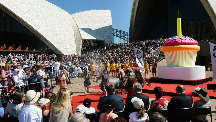 Cérémonie pour les 40 ans de l'Opéra de Sydney, le 20 octobre 2013 à Sydney