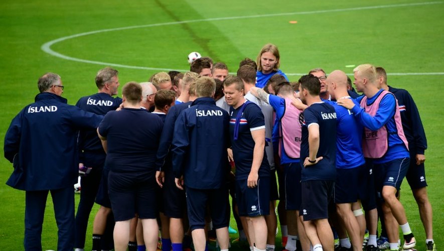 Les Islandais à l'entraînement, le 2 juillet 2016 à Annecy