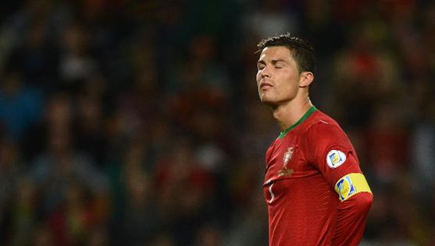 Cristiano Ronaldo lors du match du Portugal contre Israël en phase de poules des éliminatoires au Mondial-2014, le 11 octobre 2013 à Lisbonne