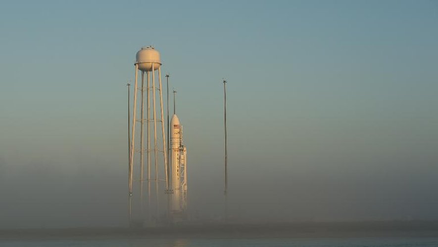 Image de la Nasa du lancement le 12 juillet 2014 de la capsule non habitée Cygnus à bord de la fusée Antares à destination de la Station spatiale internationale où elle doit livrer nourriture et équipements