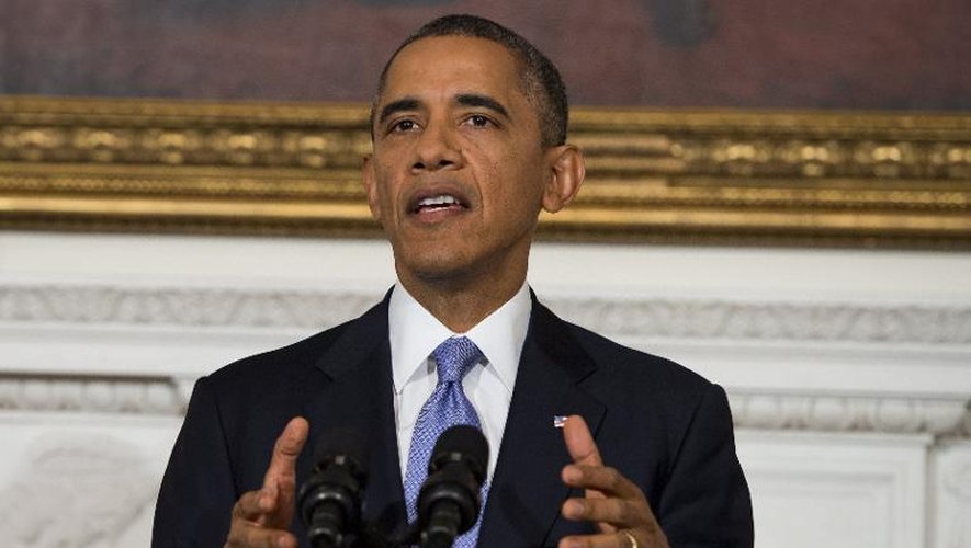 Le président américain Barack Obama lors d'une conférence de presse à Washington, le 17 octobre 2013