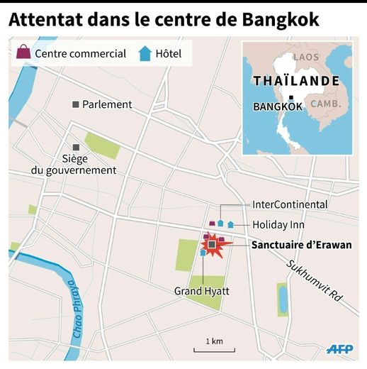 Attentat dans le centre de Bangkok
