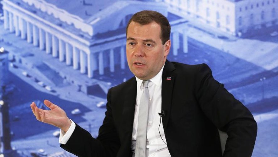 Le Premier ministre russe Dmitri Medvedev le 20 juin 2014 à Saint-Petersbourg