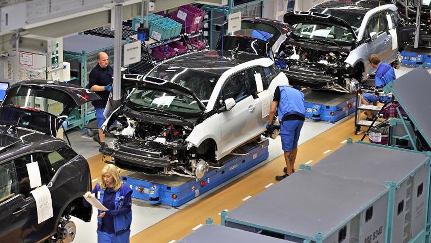 Chaîne de production de BMW, dans une usine allemande