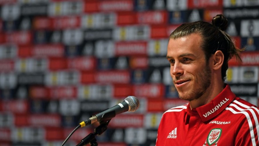 L'attaquant gallois Gareth Bale en conférence de presse, le 4 juillet 2016 à Dinard