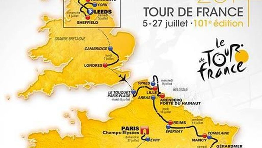 Le tracé du Tour de France 2014 dévoilé ce mercredi matin.