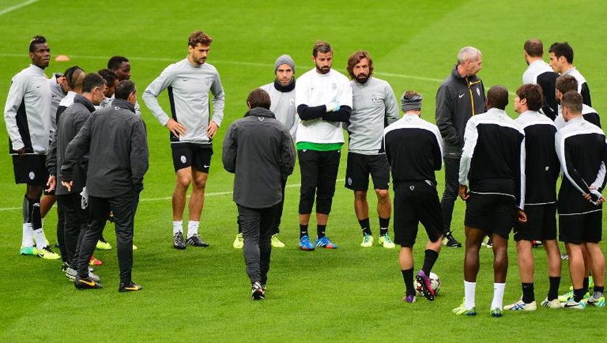 Les joueurs de la Juventus à l'entraînement, le 22 octobre 2013 à Madrid à la veille de leur match contre le Real