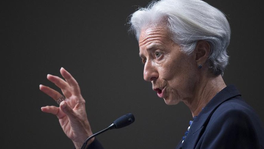 Christine Lagarde au siège du FMI, le 2 juillet 2014