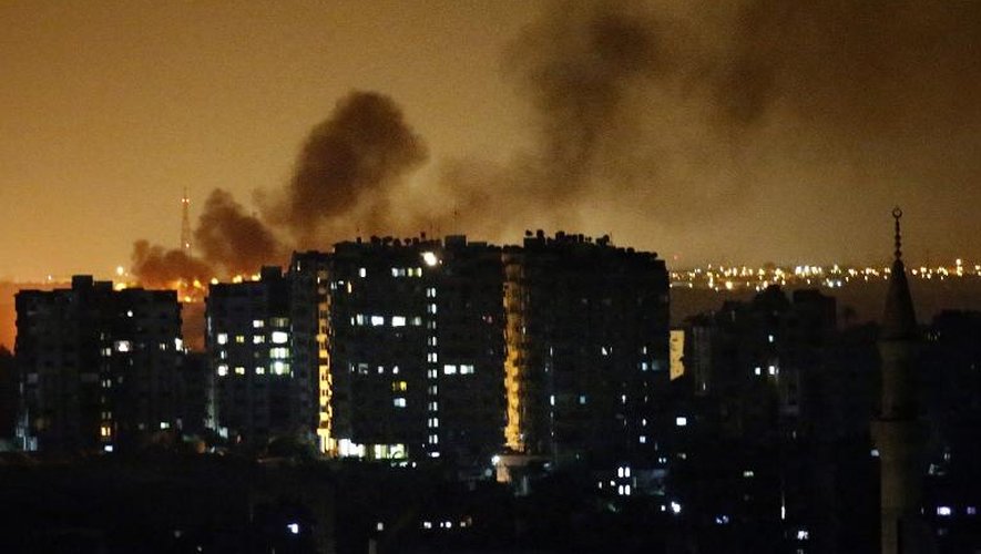 Des frappes aériennes israéliennes sur Gaza le 18 juillet 2014