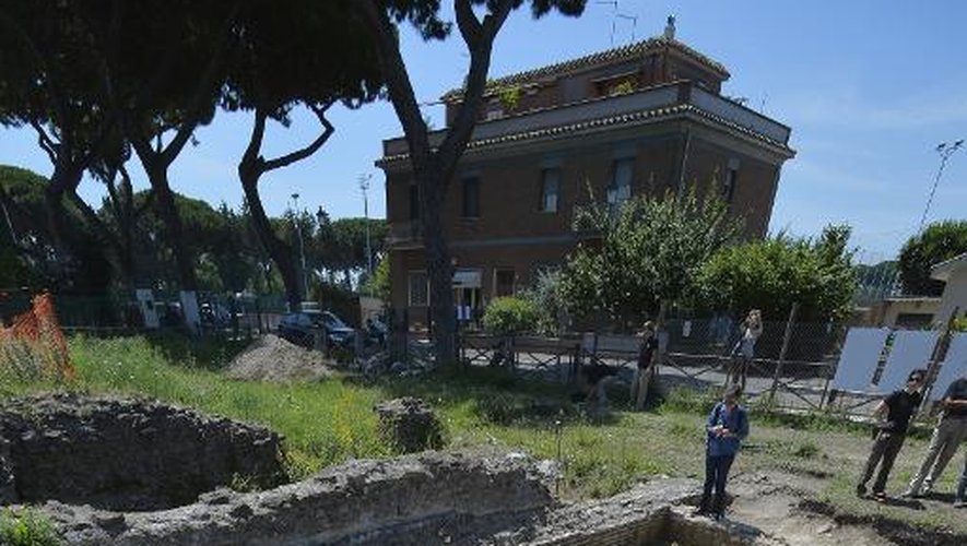 Une nécropole prouvant la "liberté" des Romains devant la mort a été découverte sur le site archéologique d'Ostia Antica, photographié le 17 juillet 2014