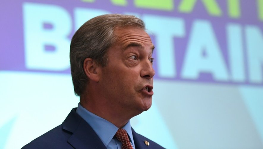 Nigel Farage, leader de l'UKIP, le 4 juillet 2016 à Londres, lors de l'annonce de son départ du parti