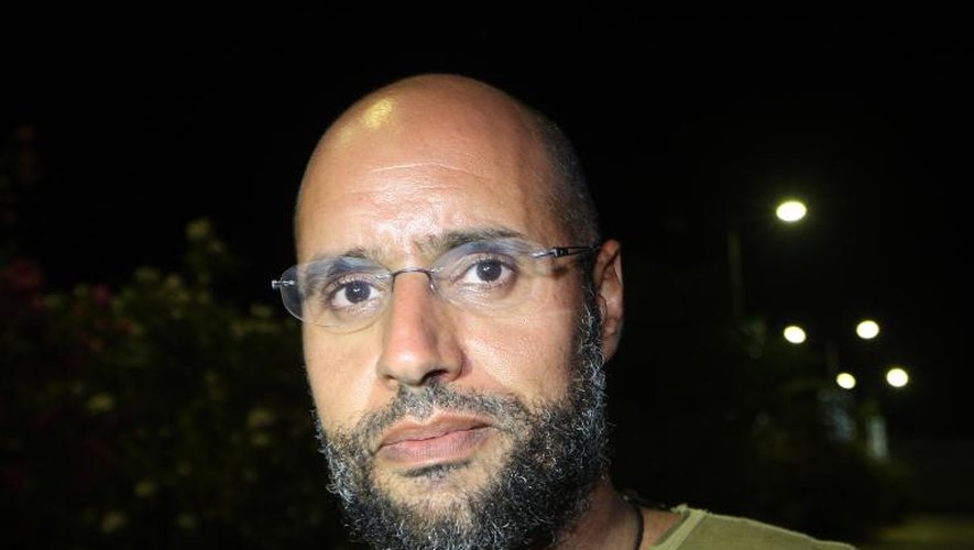 Le fils du dirigeant déchu Mouammar Kadhafi, Seif al-Islam, le 23 août 2011 à Tripoli