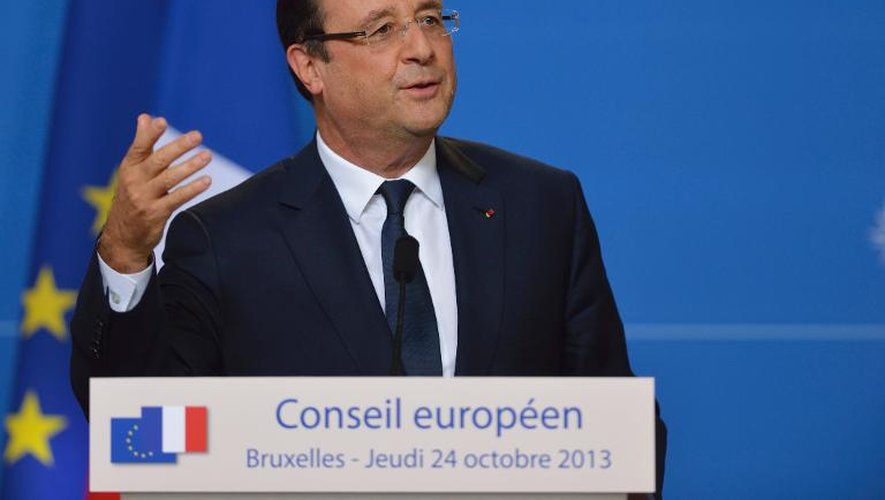 Le président François Hollande, le 25 octobre 2013 à Bruxelles
