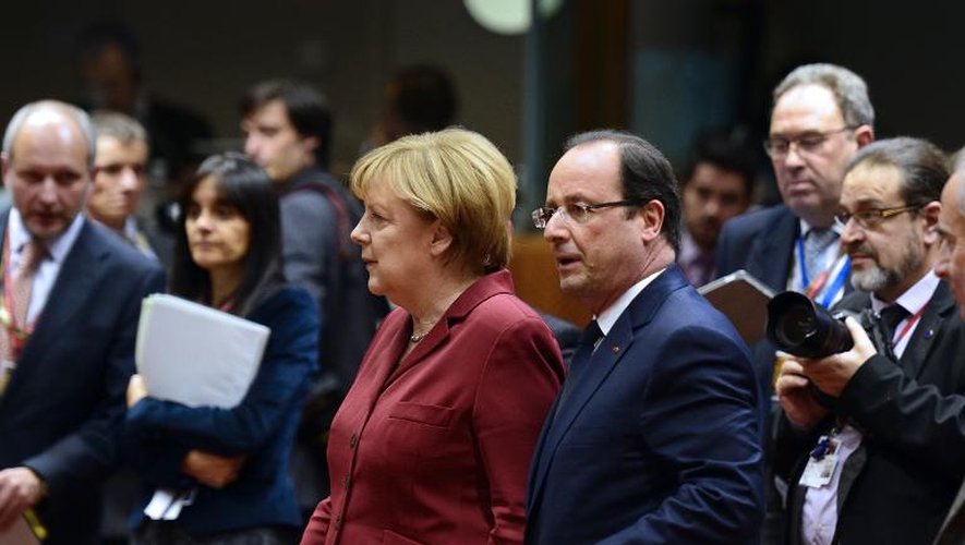 Angela Merkel et François Hollande le 24 octobre 2013 à Bruxelles
