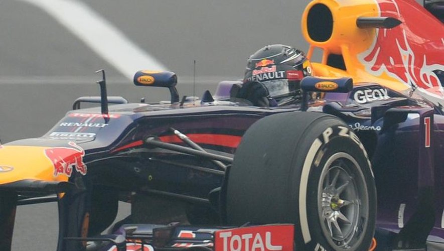 Le pilote allemand Sebastian Vettel lors du GP d'Inde le 27 octobre 2013 sur le circuit Greater Noida