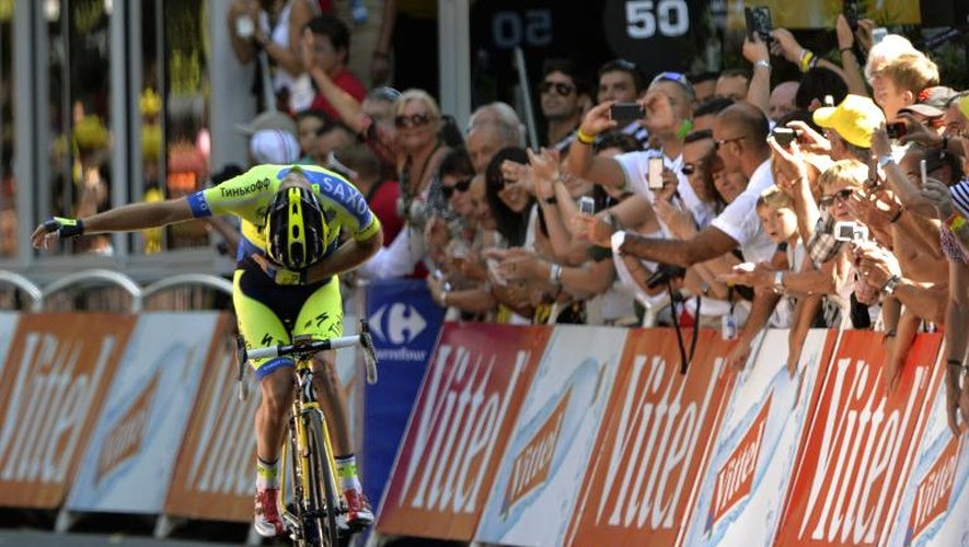 L'Australien Michael Rodgers, vainqueur de la 16e étape du Tour de France, à Luchon, le 22 juillet 2014