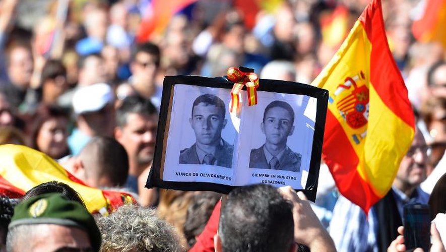 Manifestation à Madrid à l'appel des victimes de l'ETA, le 27 octobre 2013