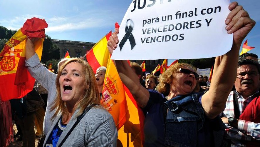 Manifestation à l'appel des victimes de l'ETA à Madrid le 27 octobre 2013