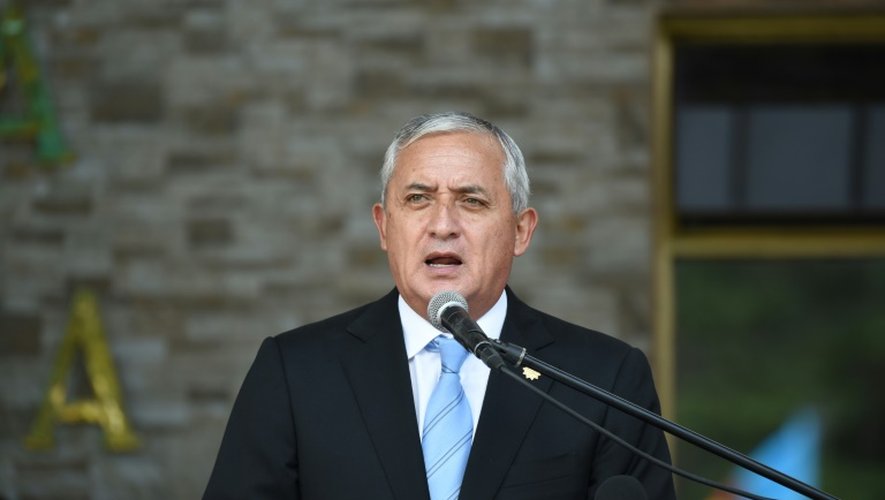 Le président du Guatemala Otto Pérez à Guatemala le 14 août 2015