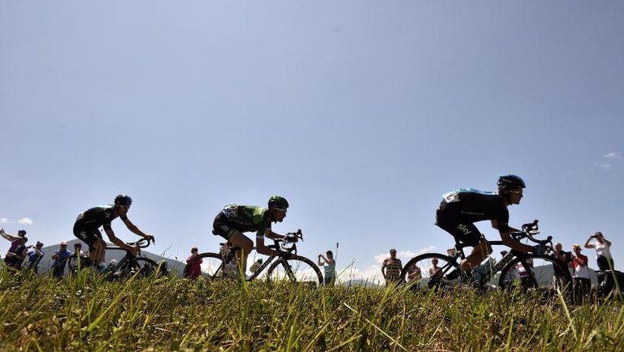 Une échappée lors de la 16e étape du Tour de France entre Carcassonne et Bagnères-de-Luchon, le 22 juillet 2014