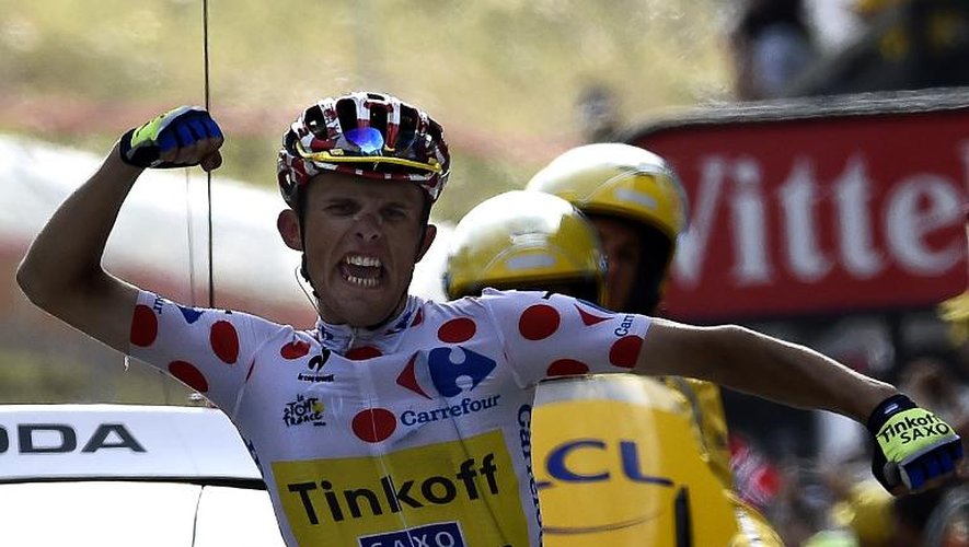 Le Polonais Rafal Majka, vainqueur de la 17e étape entre Saint-Gaudens et Saint-Lary Pla d'Adet, le 23 juillet 2014