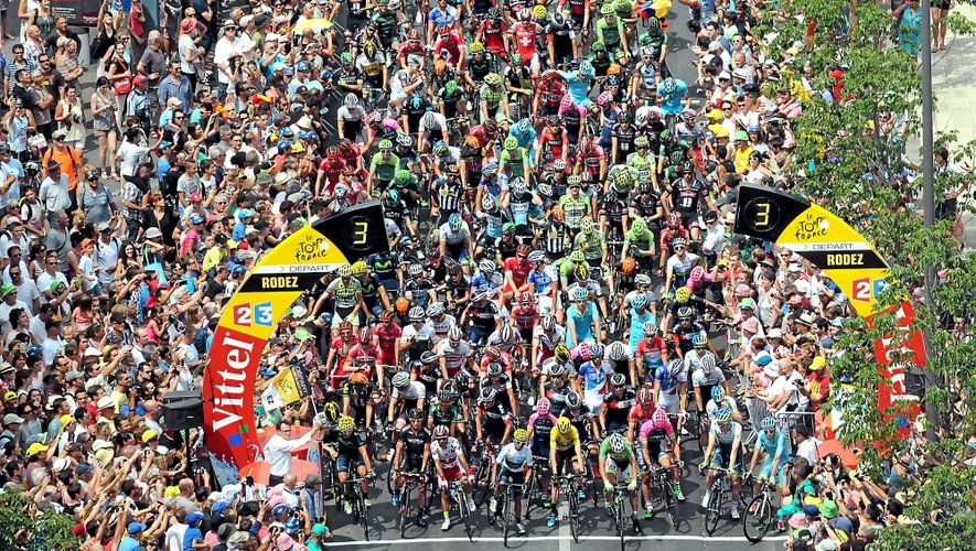 Une foule impressionnante a assisté au Tour de France à Rodez l’an dernier, qui a accueilli une arrivée et un départ d’étape.