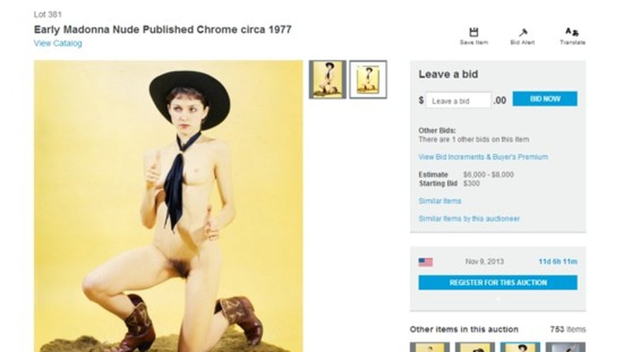 Madonna nue : de vieilles photos qui lui ont servi de gagne pain en 1977 en vente aux enchères sur internet