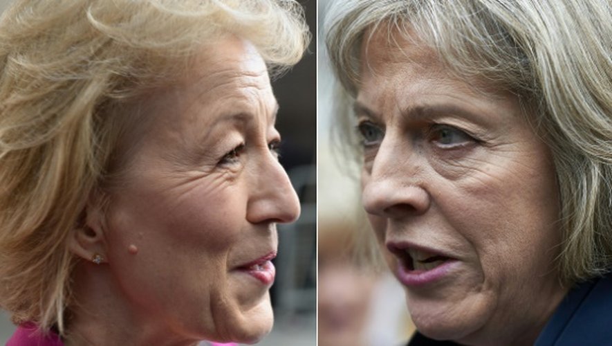 Photo-montage de portraits d'Andrea Leadsom (g) et Theresa May
