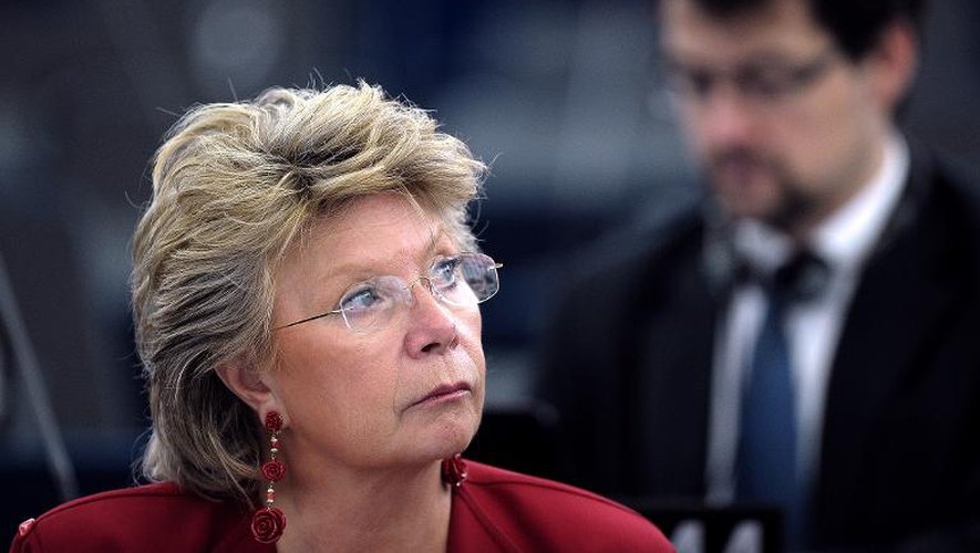 La vice-présidente de la Commission européenne, Viviane Reding au Parlement européen à  Strasbourg, le 9 octobre 2013