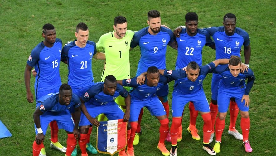 Le 11 français avant sa demi-finale de l'Euro contre l'Allemagne, le 7 juillet 2016 au Vélodrome de Marseille