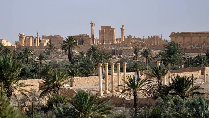 Le site antique de Palmyre, le 18 mai 2015, au lendemain de sa prise par le groupe jihadiste Etat islamique (EI)