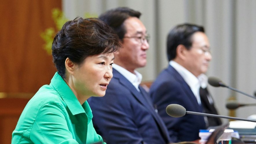 La présidente sud-coréenne Park Geun-Hye à Séoul, le 24 août 2015