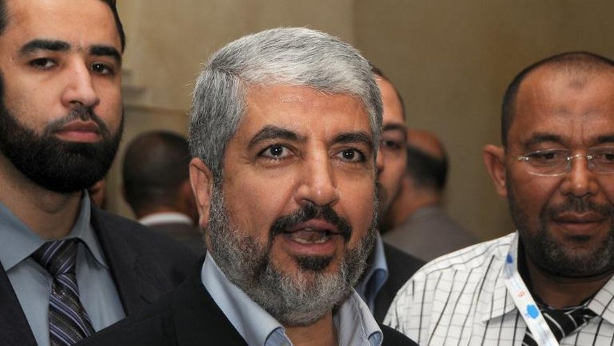 Le chef du Hamas, au pouvoir à Gaza, Khaled Mechaal, le 13 juillet 2012 à Tunis