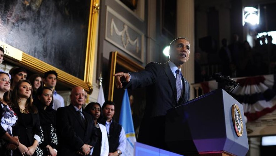 Le président Barack Obama s'exprime sur l'assurance maladie à Boston, le 30 octobre 2013