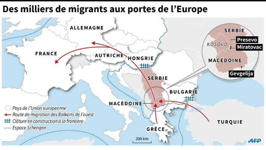 Des milliers de migrants aux portes de l'Europe