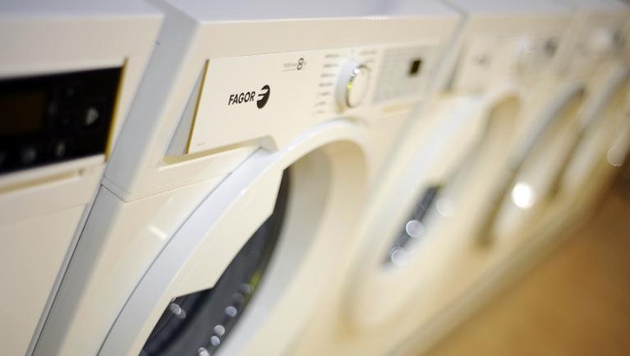 Des machines à laver Fagor dans l'usine de Mondragon du groupe, au Pays basque espagnol