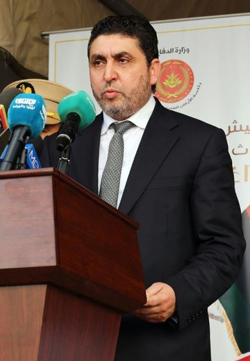 Khalifa Al-Ghweil, Premier ministre de l'auto-proclamé gouvernement libyen, le 13 août 2015 à Tripoli