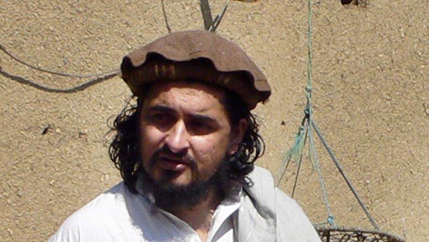 Le chef des talibans pakistanais, Hakimullah Mehsud, le 4 octobre 2009 à Sararogha, dans le Waziristan du Sud