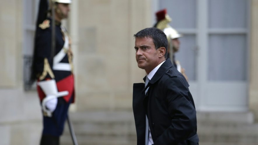 Le Premier ministre Manuel Valls arrive à l'Elysée le 24 août 2015