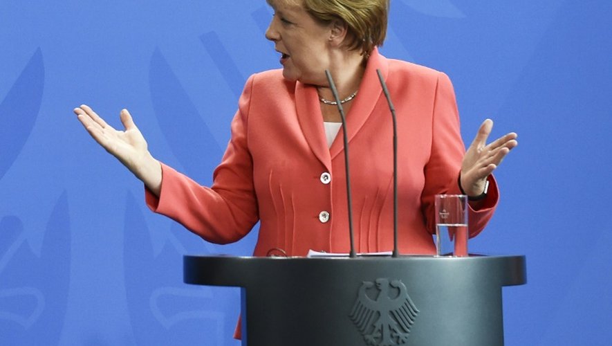 La chancelière allemande Angela Merkel à Berlin, le 24 août 2015