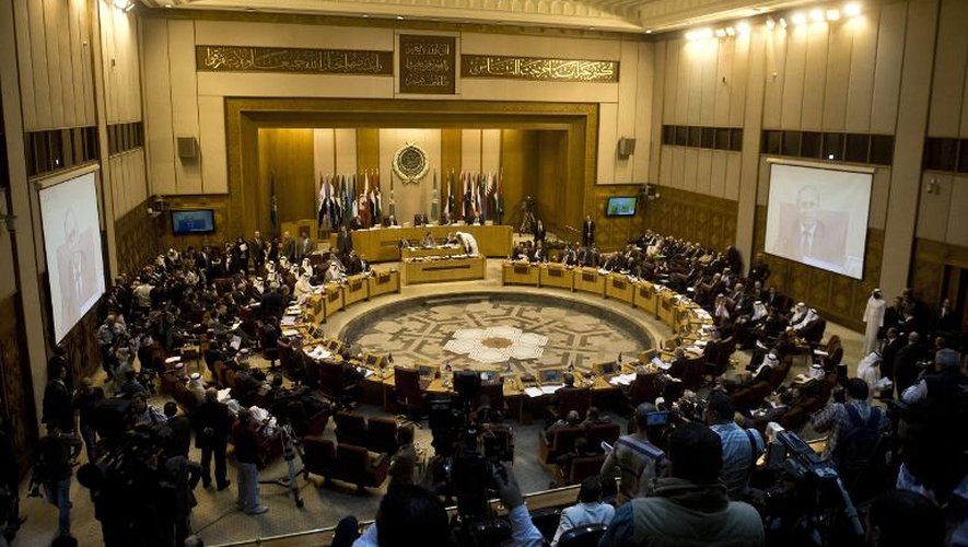 Vue générale de la rencontre de la Ligue arabe consacrée à la Syrie, le 3 novembre 2013 au Caire