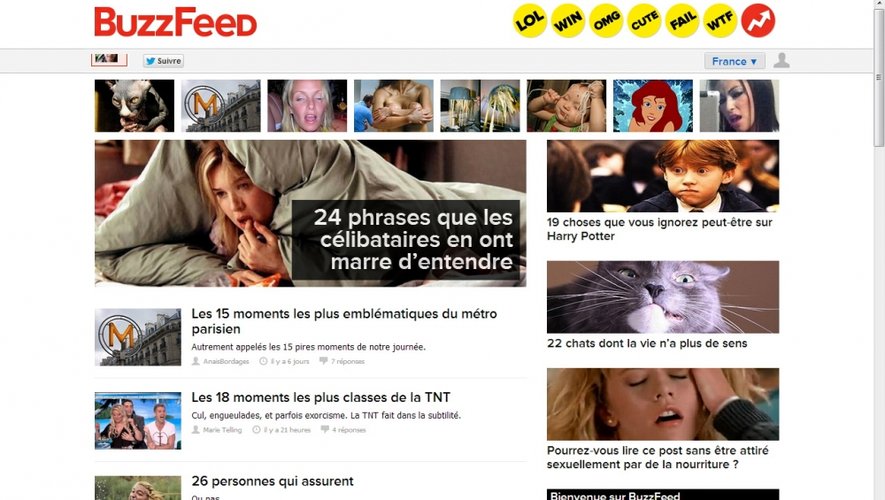 Le site BuzzFeed vient de lancer une traduction de ses contenus en France.