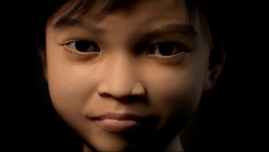 Photo fournie par Terre des Hommes Pays-Bas le 4 novembre 2013 montrant une fillette philippine virtuelle créée par l'ONG