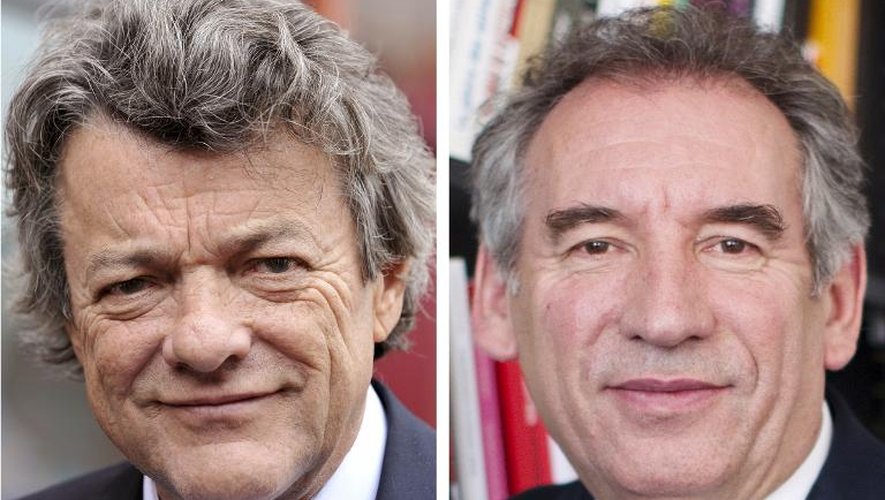 Montage de photos de Jean-Louis Borloo (g) et François Bayrou (d)