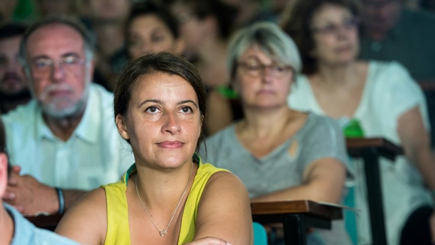 Cécile Duflot à l'université d'été d'EELV le 21 août 2015 à Villeneuve-d'Asq